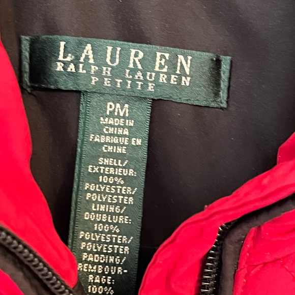 Lauren Ralph Lauren Puffer Vest Womens SZ PM gold Hardware Equestrian Winter - Picture 4 of 4